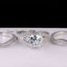 His Hers Princess Diamond Cut Real 925 Wedding Band Rings Engagement Ring