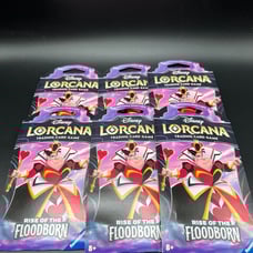 LOT Of (6) DISNEY LORCANA Chapter 2 RISE OF THE FLOODBORN Booster Packs-New!!