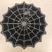 Nicole Miller Beaded Halloween Spiders web Charger 2 Placemats Spooky Spiderweb