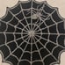 Nicole Miller Beaded Halloween Spiders web Charger 2 Placemats Spooky Spiderweb