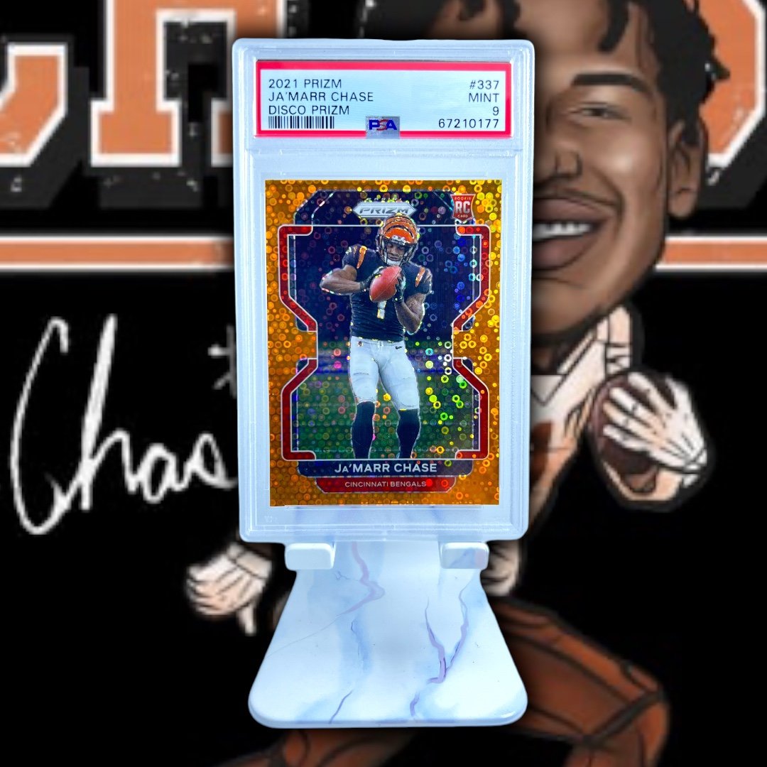 Ja'Marr Chase Rookie RC Disco Prizm PSA 9 Color Match Cincinatti Bengals ROY