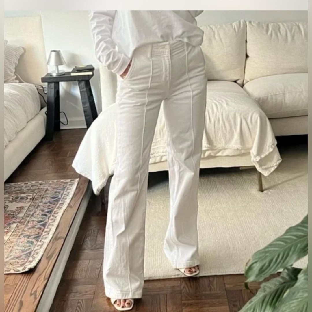 JONATHAN SIMKHAI Ansel Trouser in White Sizes 29 NWT