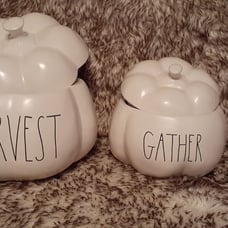 Rae Dunn HARVEST & GATHER pumpkin cookie