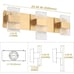 Gold Modern 3 Light Vanity Fixture Glam LED Light New