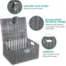Set of 3 Woven Storage Basket Bin Wicker Hamper Stackable Box with Lid & Lock
