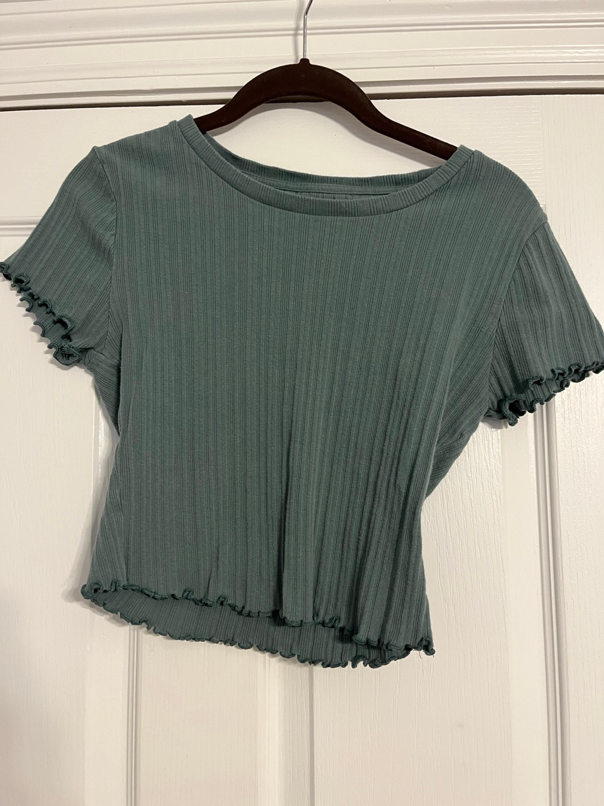 Teal green crop t-shirt from Aero
