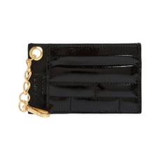 FRAME Black Cardholder with Gold Chain