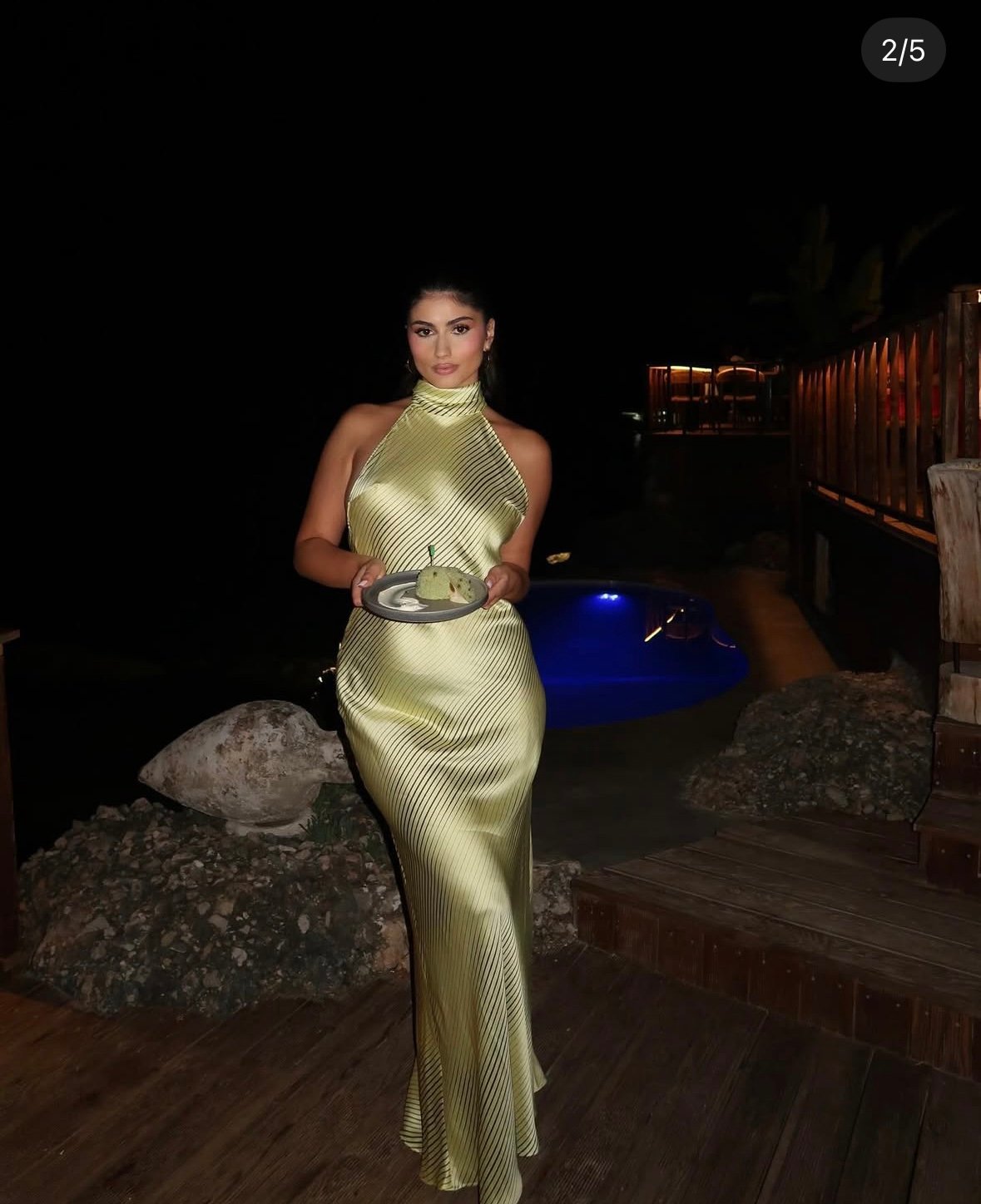 Zara dress maxi halter scarf satin bodycon wedding party Evening Gown