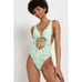 River Island Green Bright Strappy Wrapover Swimsuit size 14 NWT NEW