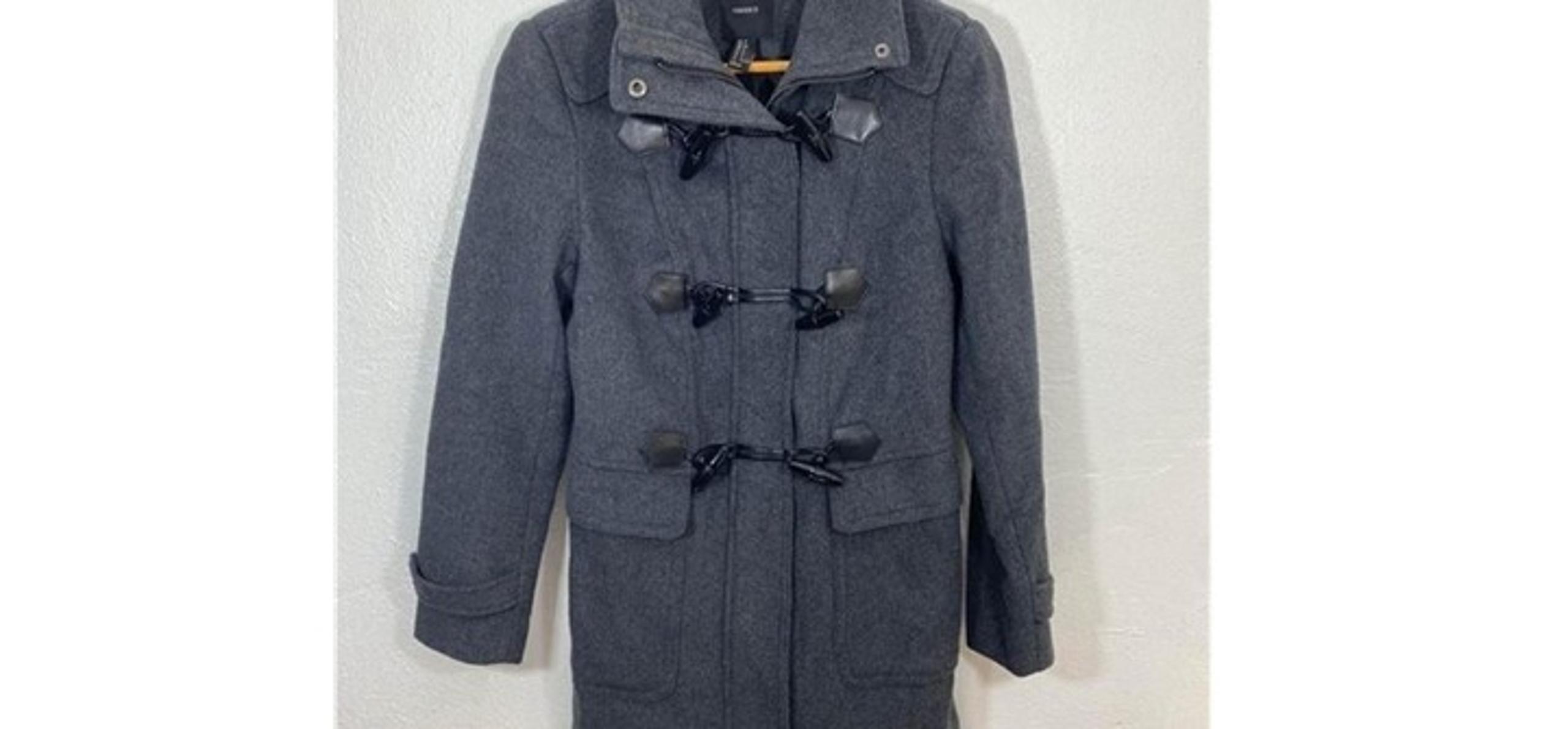 Forever 21 Cargo Trench Coat Winter Jacket - Gray - Womens Size S