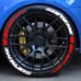 Car Permanent Tire Lettering Sticker SUPREME 1.06 14 -22 8 Sets Wheel Decal
