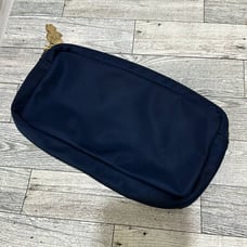 Stoney clover lane blue zipper makeup bag