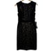 Adrianna Papell Lace Overlay Block Black Sleeveless Sheath Dress Size 4 NWT 140
