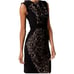 Adrianna Papell Lace Overlay Block Black Sleeveless Sheath Dress Size 4 NWT 140