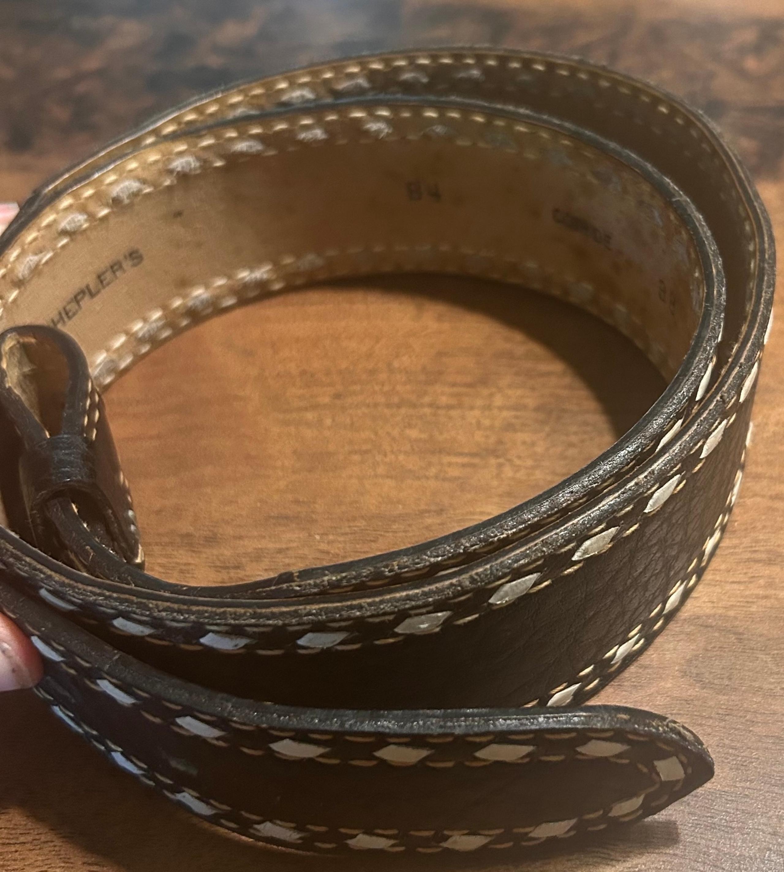 Shepler’s Cowhide Leather Belt (No Buckle) 38