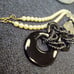 Vintage black onyx pendant necklace necklace