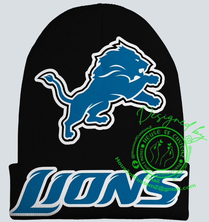 Detroit Lions(2) and Steelers(2) Beanies for Mackenzie