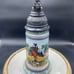 Karl Rau German Regimental Reserve Lithophane Beer Stein with Train Lid 10”