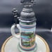 Karl Rau German Regimental Reserve Lithophane Beer Stein with Train Lid 10”