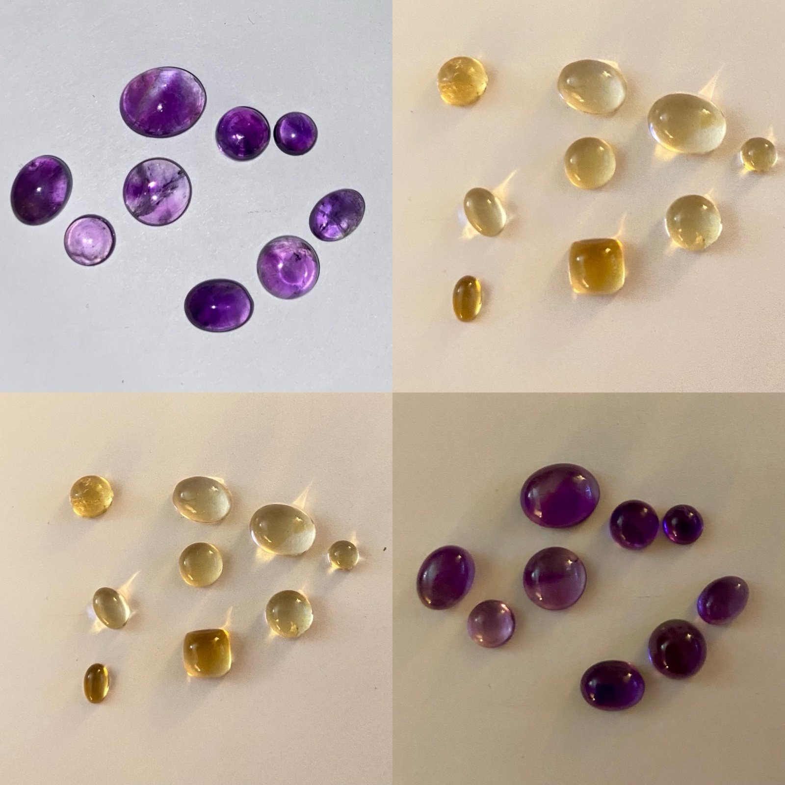 Loose Gemstones!!!! Amethyst & Citrine Cabochons!