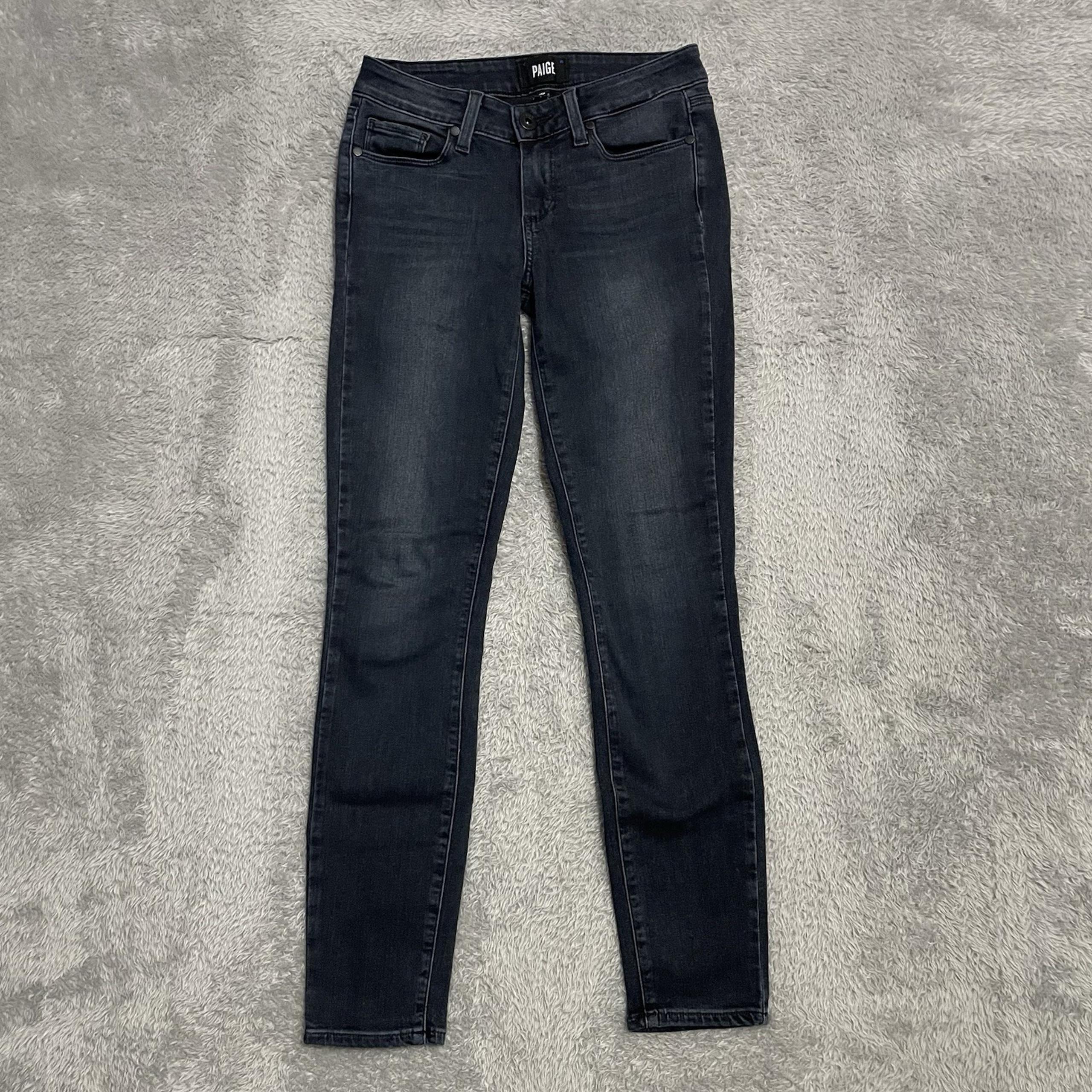 Paige Jeans Womens Size 25 Verdugo Ankle Blue Denim Dark Wash Low Rise Stretch