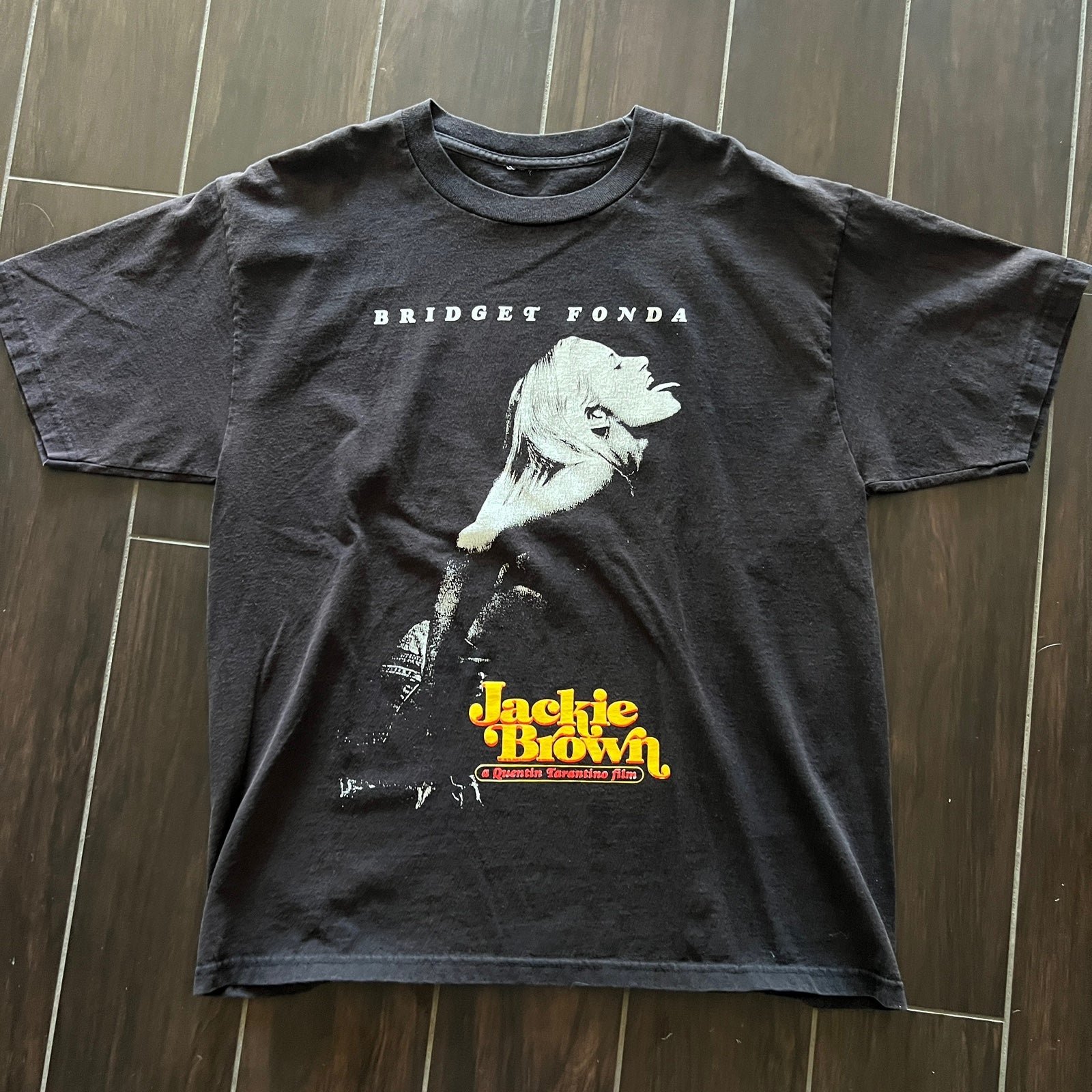 Vintage Jackie Brown Quentin Tarantino tshirt L/XL movie promo Bridget Fonda