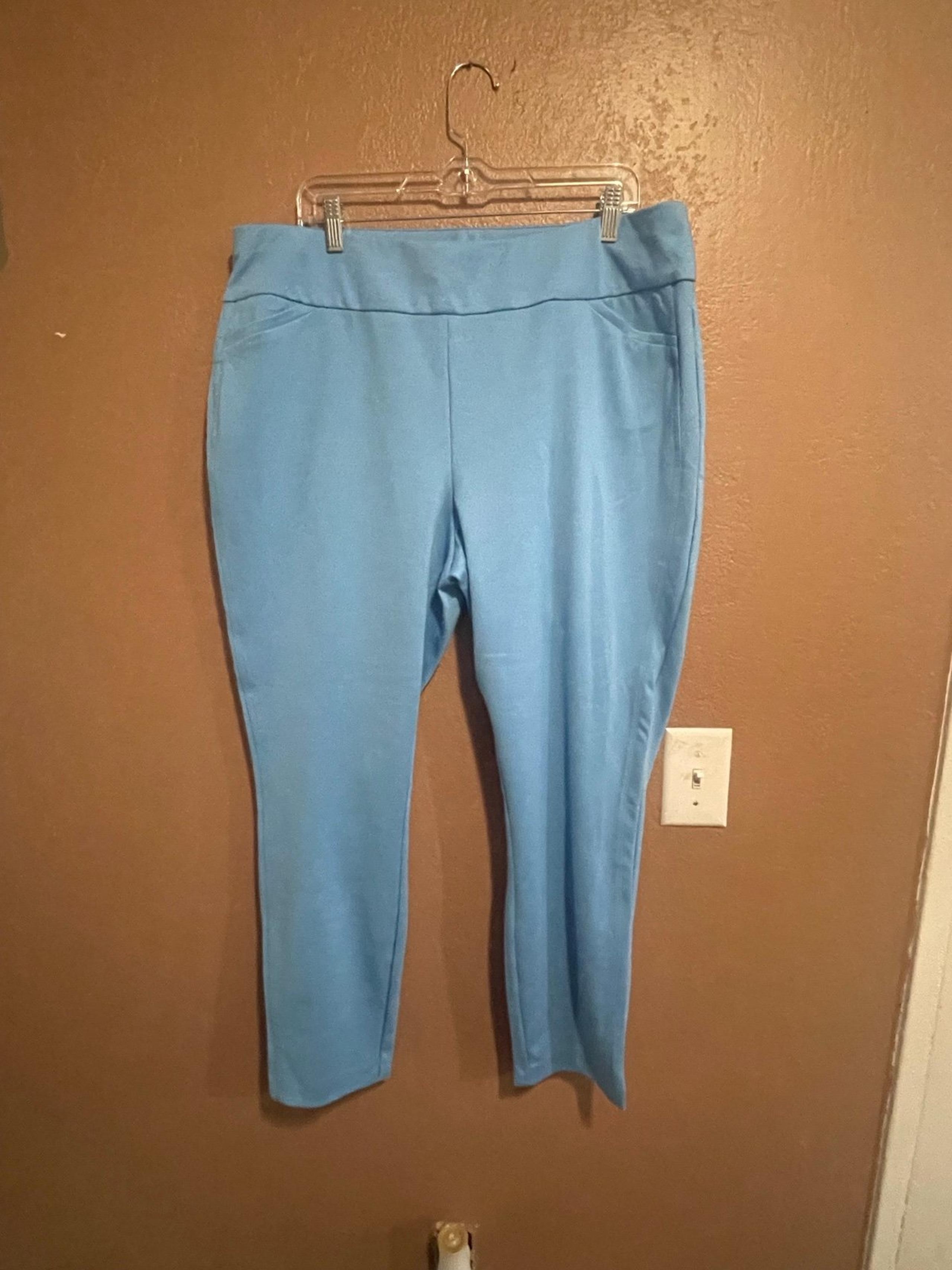 Women’s New York & Company Stretch Blue Pants Size XXL For Sale!