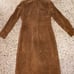 Margaret Godfrey Brown Suede Leather Floral Embroidered Coat Womens Size 6