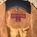 Margaret Godfrey Brown Suede Leather Floral Embroidered Coat Womens Size 6