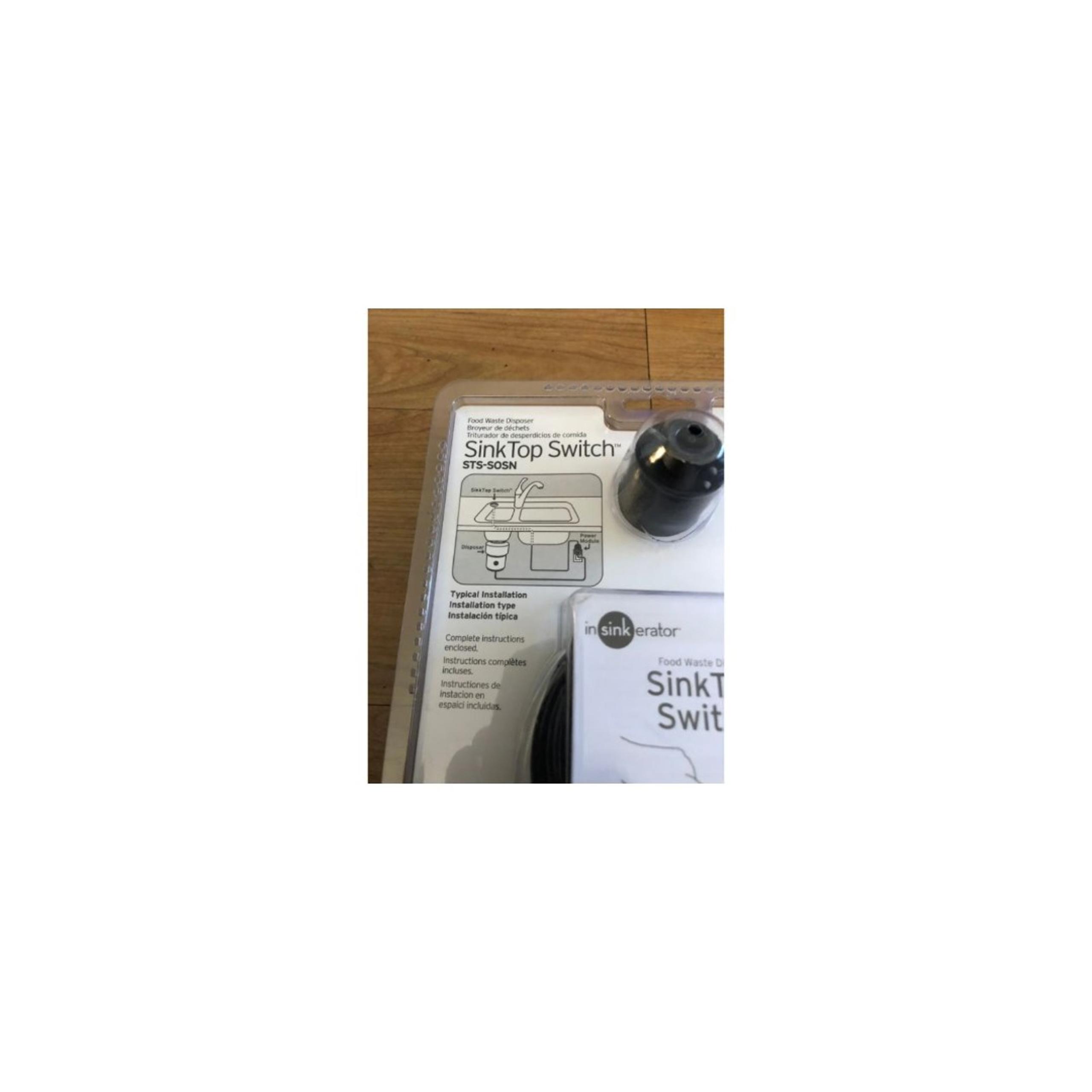 SinkTop Garbage Disposal Switch Insinkerator - Satin Nickel - FREE US SHIP