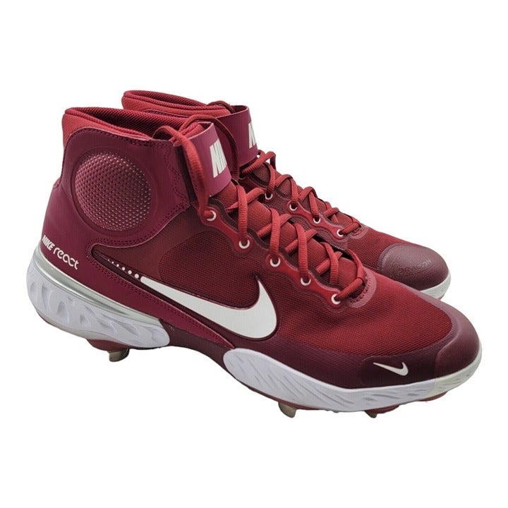 NIKE REACT ALPHA HUARACHE ELITE 3 MID METAL BASEBALL CLEATS CK0745-601 SIZE 15