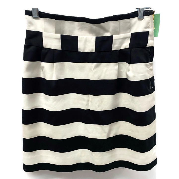 Kate Spade Black & White Silk Skirt