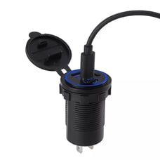 4 PCS Fast Car Charger QC3.0 & PD 3 Port Outlet Socket for Boat RV Marine