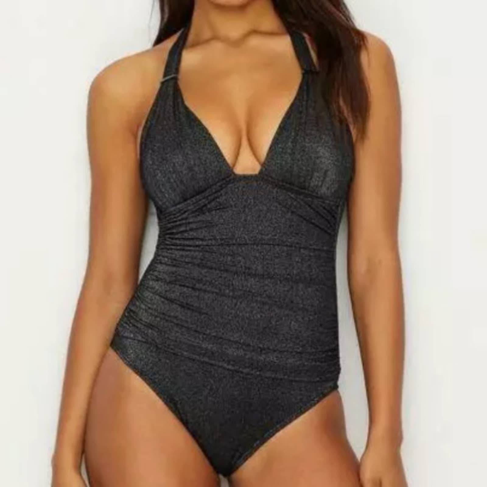 Kenneth Cole New York Shimmer Push Up One Piece Size S