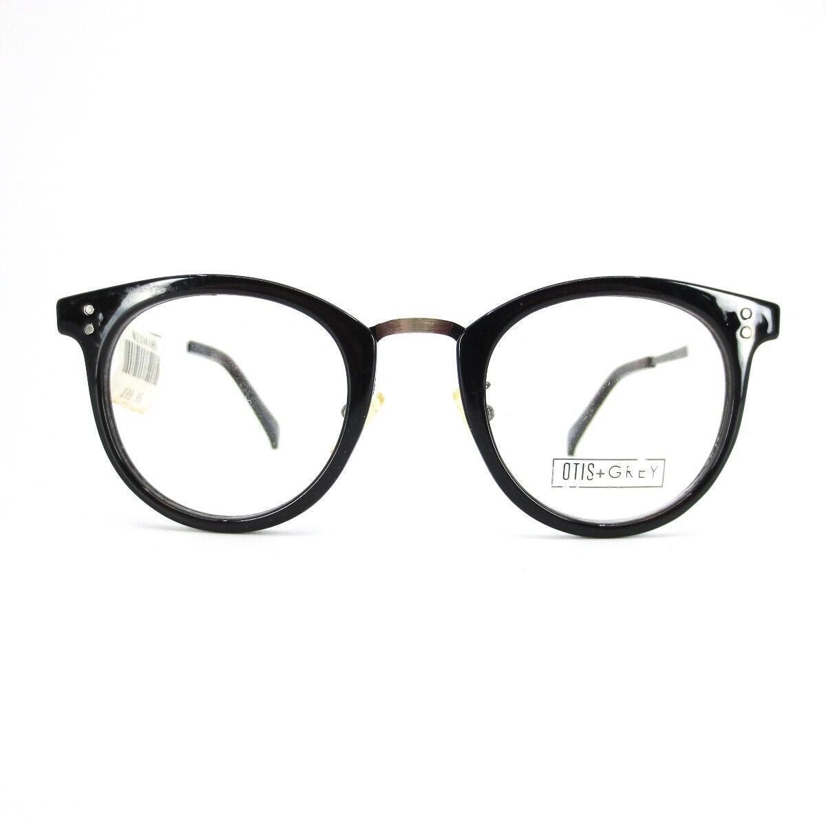 OTIS+GREY OG7011 BK Black grey round womens Eyeglasses Frames 46-23 145 mm