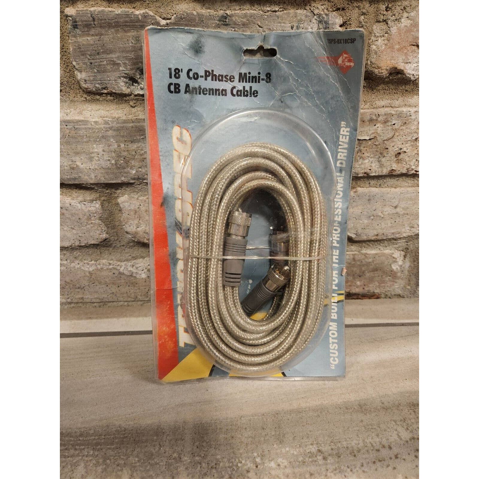 RoadPro 18' Co-Phase Mini 8 CB Antenna Cable - Gray