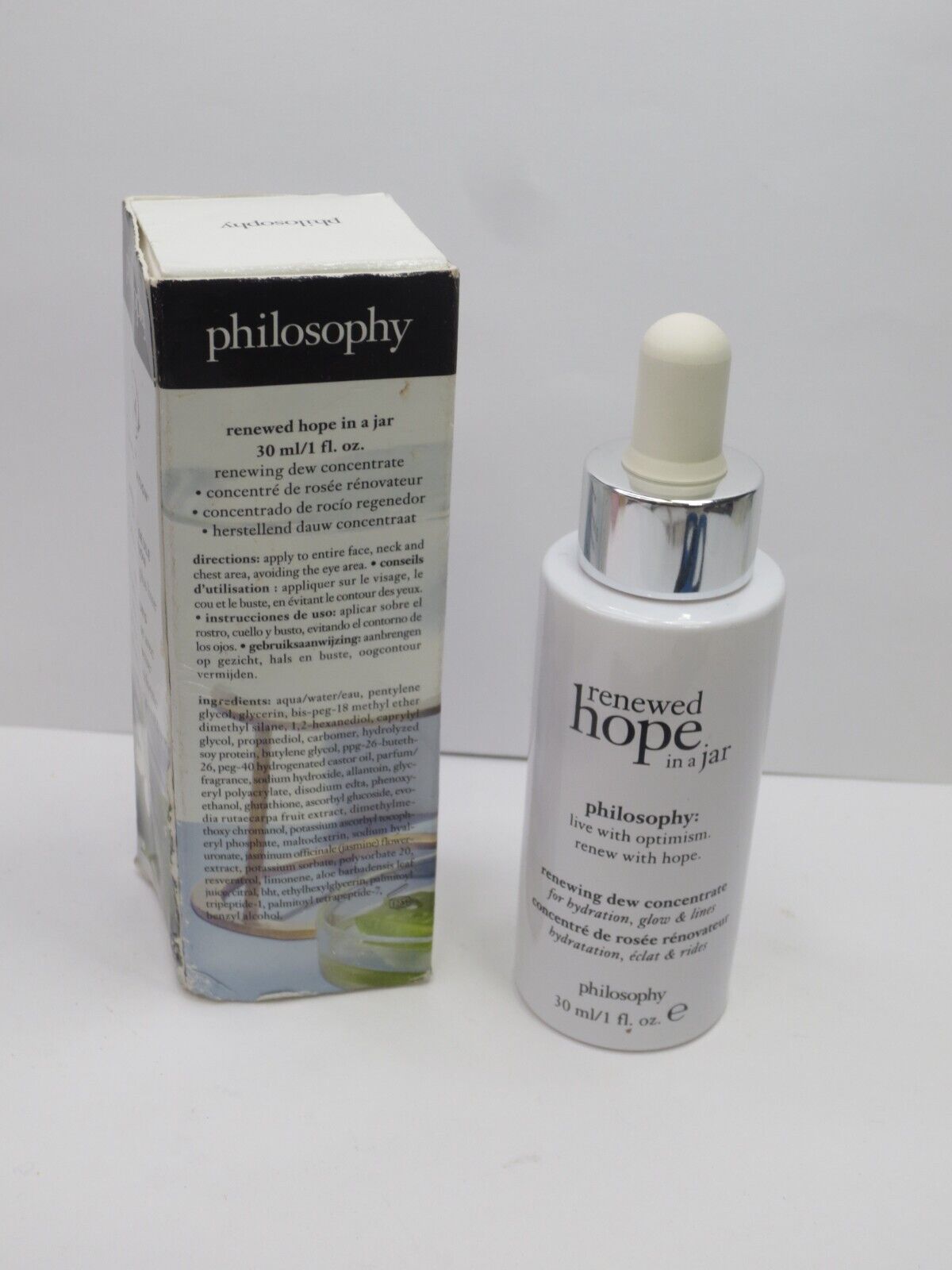 PHILOSOPHY RENEWED HOPE IN A JAR RENEWING DEW CONCENTRATE 1 OZ BOXED