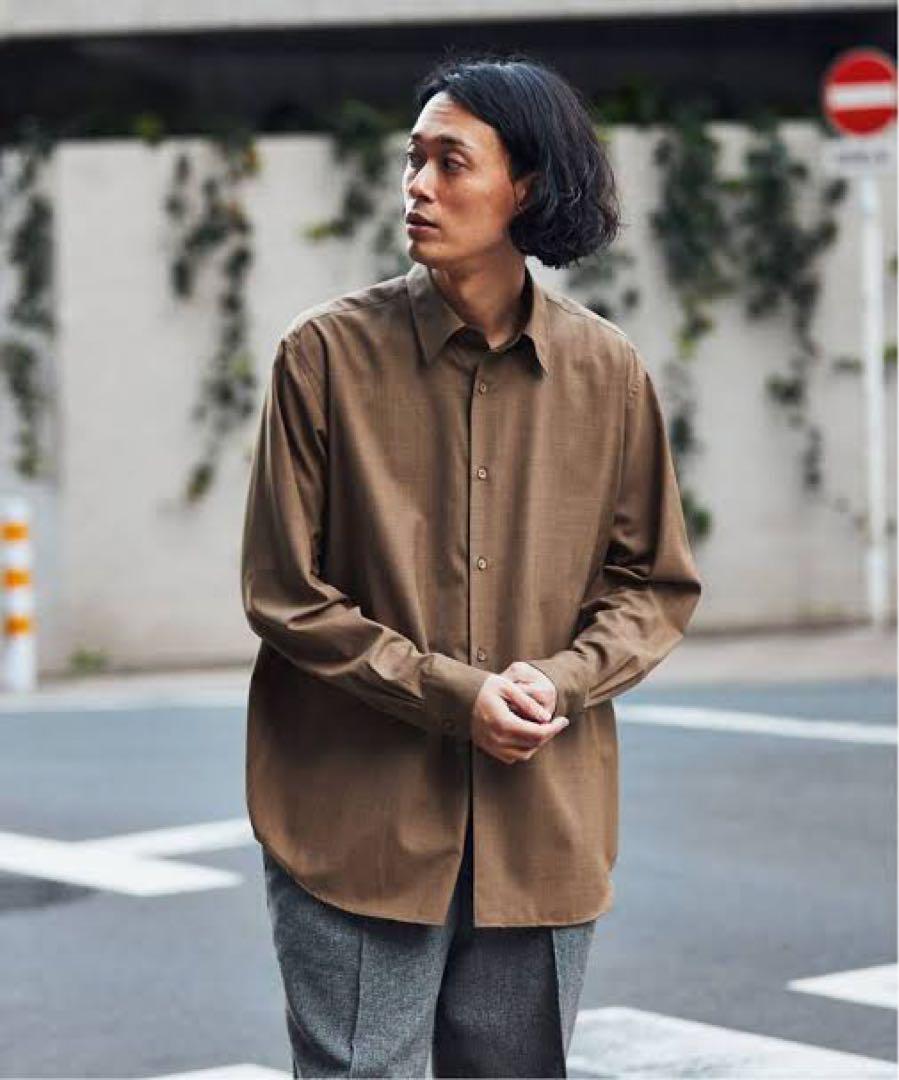 AURALEE SUPER FINE TROPICAL WOOL SHIRT