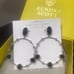 NWT Kendra Scott Rhodium Plated Sheila Hoop Earrings in Black!