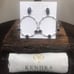 NWT Kendra Scott Rhodium Plated Sheila Hoop Earrings in Black!