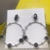 NWT Kendra Scott Rhodium Plated Sheila Hoop Earrings in Black!