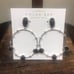 NWT Kendra Scott Rhodium Plated Sheila Hoop Earrings in Black!
