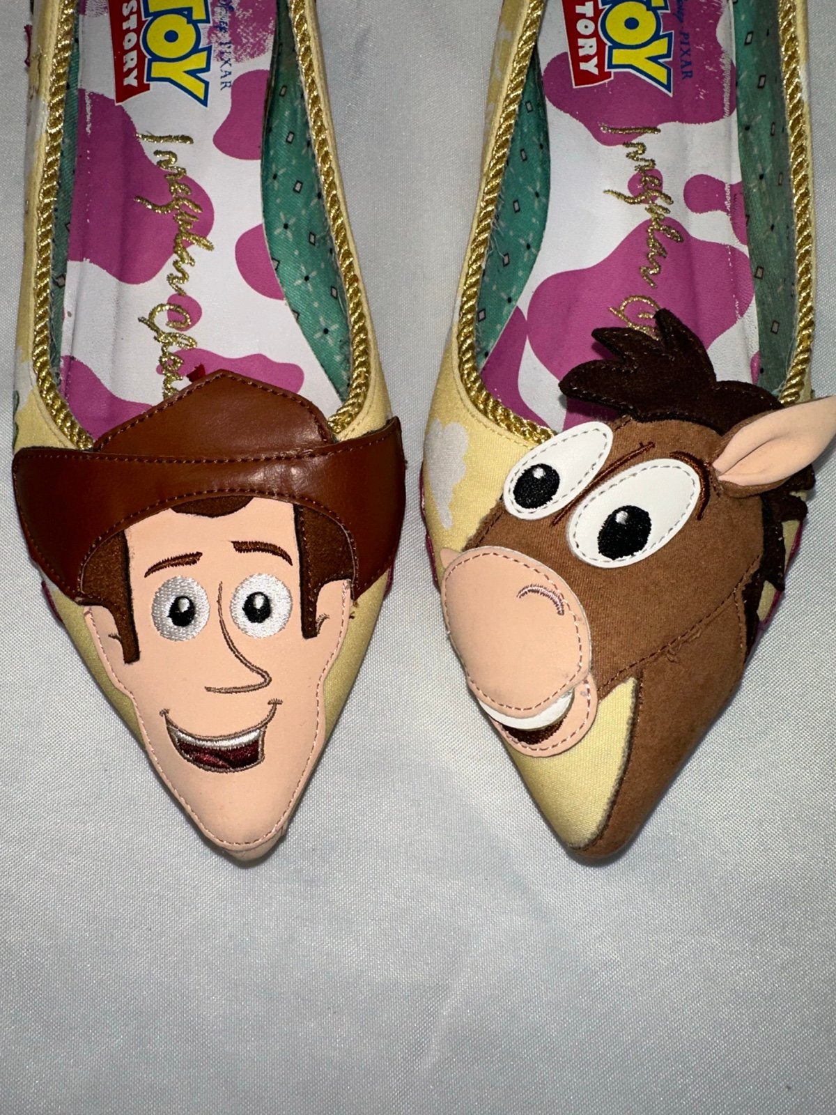 DISNEY TOY STORY X IRREGULAR CHOICE WOMEN'S ROUND UP GANG FLATS SIZE 10 US