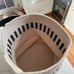 Room and Board: Kori 16 diam 16h Round Storage Basket in Ivory/Charcoal