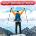 Trekking Poles for Hiking and Walking - Lightweight 7075 Aluminum grey