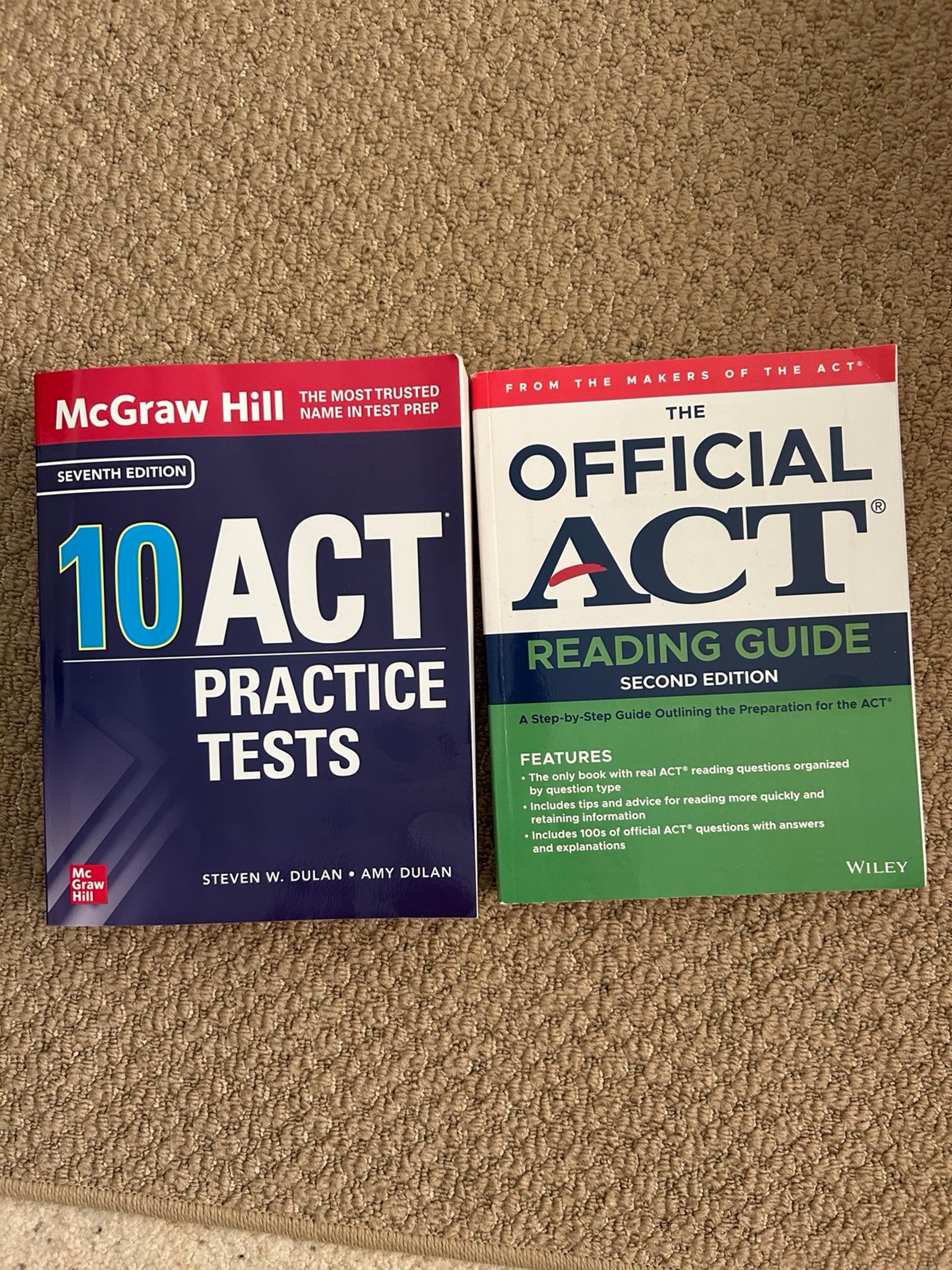 ACT Preparation materials McGraw Hill-2 books