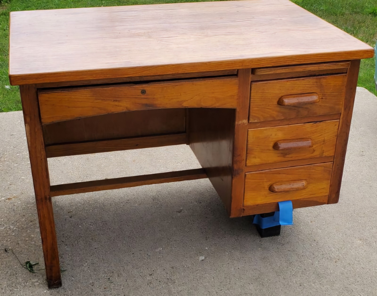Antique Solid Oak Desk