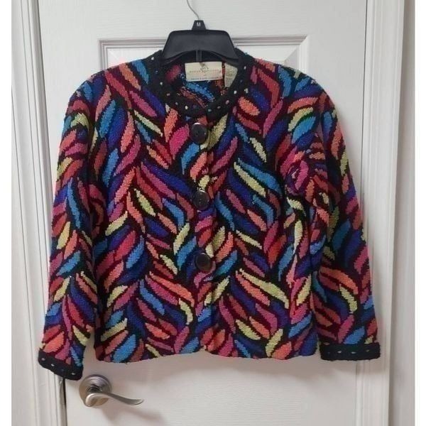 Design Options Funky Colorful Sweater S