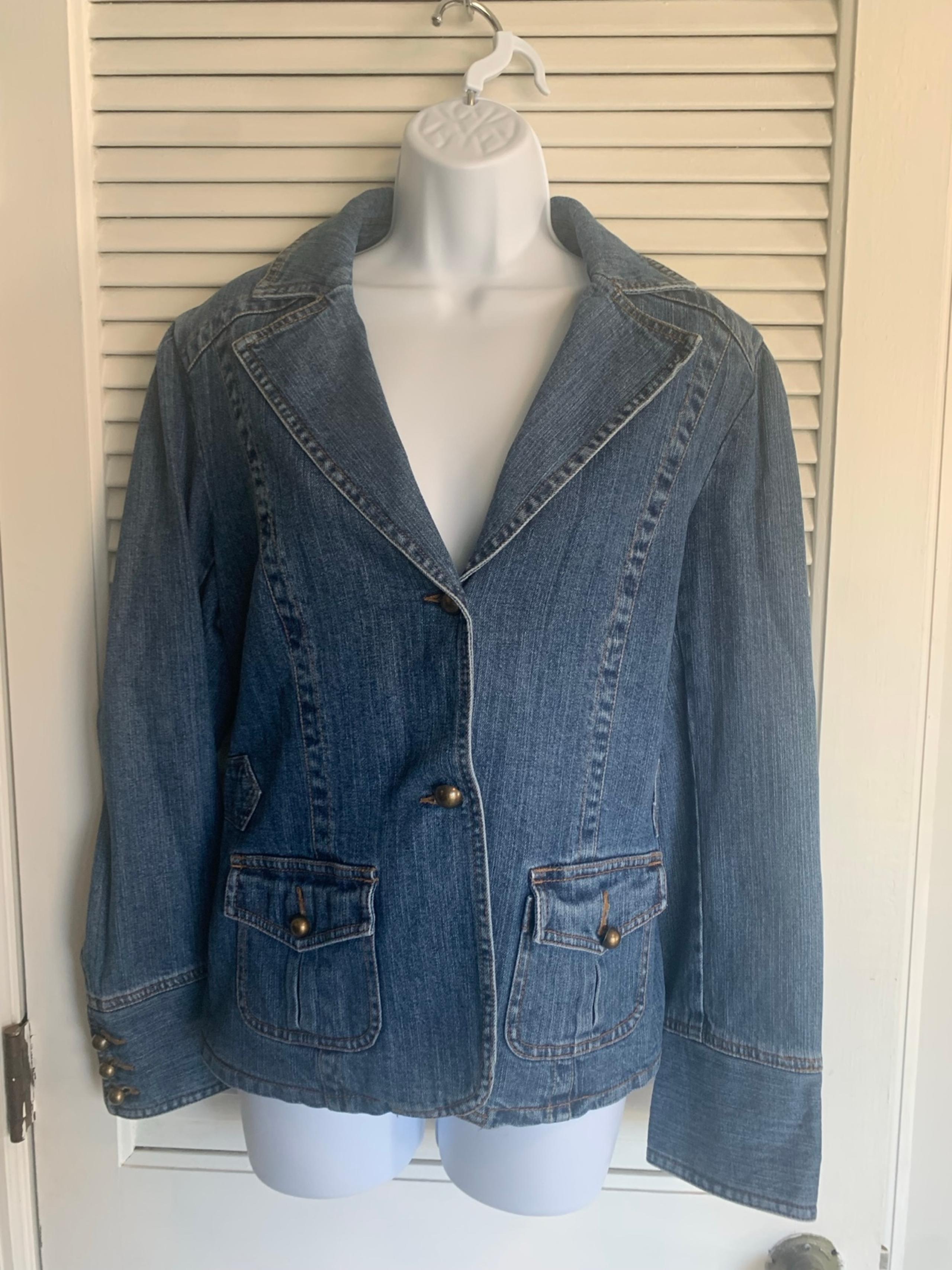 Relativity women’s 2 button denim blazer size XLARGE