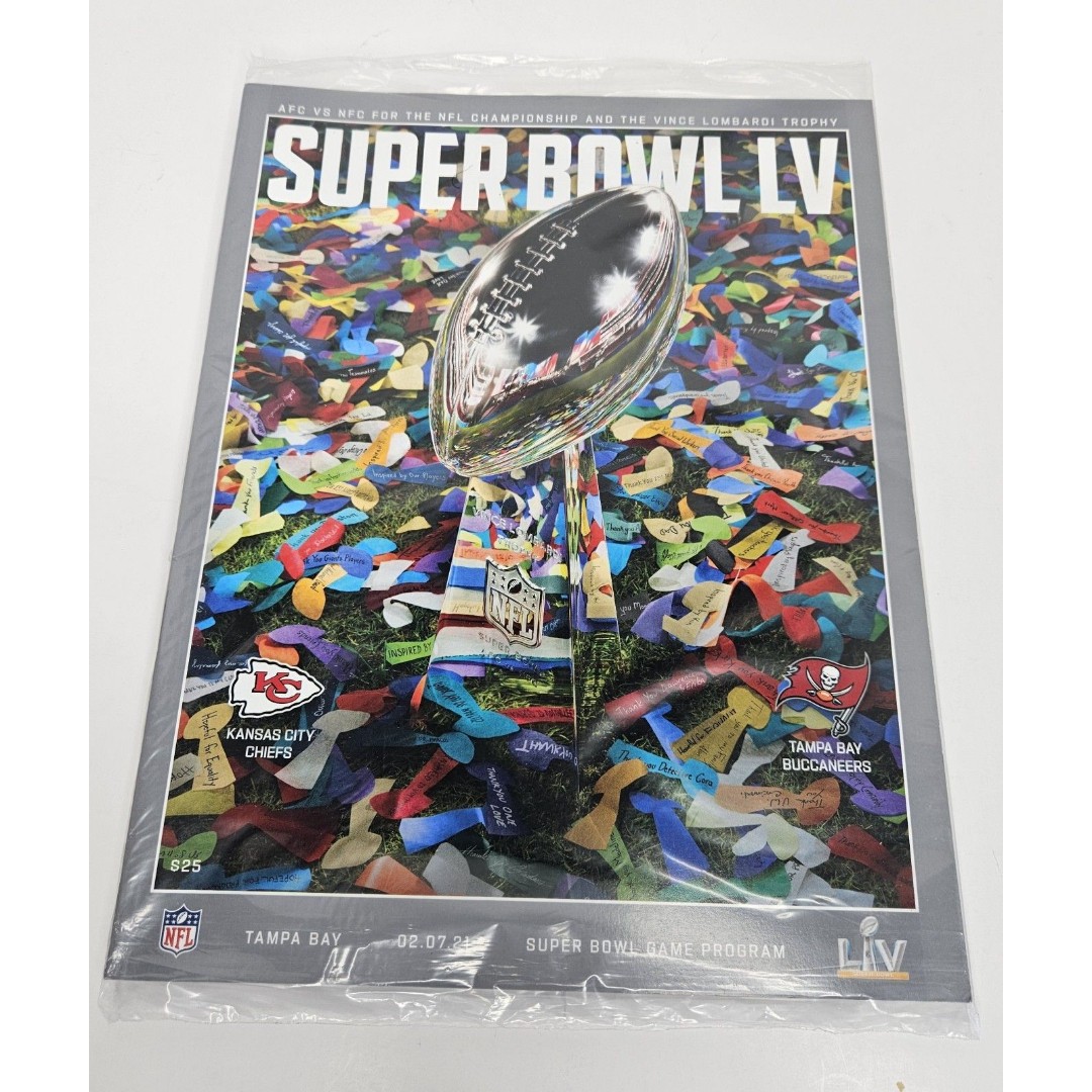 NFL Super Bowl LV 55 Buccaneers vs Chiefs Official Game Program Mahomes Brady